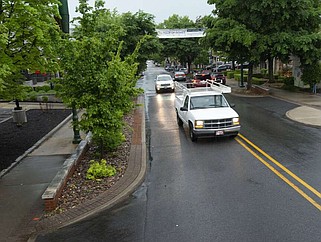Traffic passes Friday along Dickson Street in Fayetteville. Visit nwaonline.com/photo for today's photo gallery.

(NWA Democrat-Gazette/J.T. Wampler)